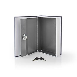 Nedis BOOKSEDM01BU trezor ve tvaru knihy, 2 klíče, 1.6 l