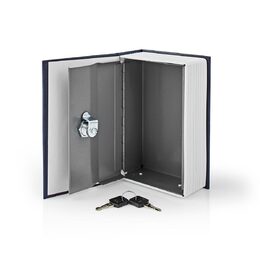 Nedis BOOKSEDS01BU trezor ve tvaru knihy, 2 klíče, 0.86 l