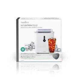 Nedis KAIC100FWT výrobník ledu, 1kapacita 1.6 l, 12 kg ledu/24 hod., bílá