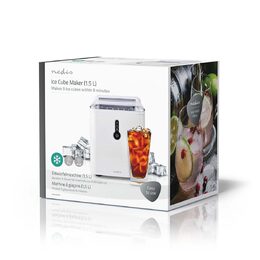 Nedis KAIC100FWT výrobník ledu, 1kapacita 1.6 l, 12 kg ledu/24 hod., bílá