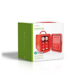 Nedis KAFR120CRD přenosná mini lednička, 4 l, AC 100 - 240 V / 12 V , červená
