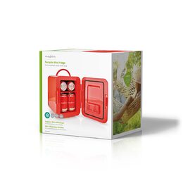 Nedis KAFR120CRD přenosná mini lednička, 4 l, AC 100 - 240 V / 12 V , červená