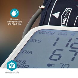 Nedis SmartLife Monitor Krevního Tlaku | Rameno | Bluetooth | LCD Displej | 22 -