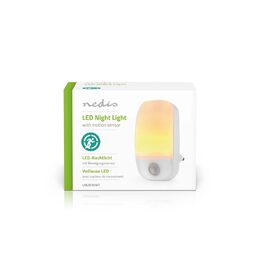 Nedis LNLW10WT LED noční lampička do zásuvky s pohybovým senzorem, 0.55 W, 11 lm