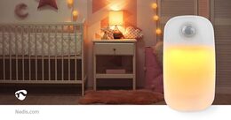 Nedis LNLW10WT LED noční lampička do zásuvky s pohybovým senzorem, 0.55 W, 11 lm