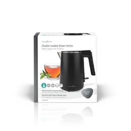 Rychlovarná konvice | 1.0 l | Plast | Černá | Otočný o 360 stupňů | Skryté topné