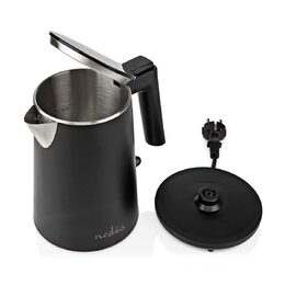 Rychlovarná konvice | 1.0 l | Plast | Černá | Otočný o 360 stupňů | Skryté topné