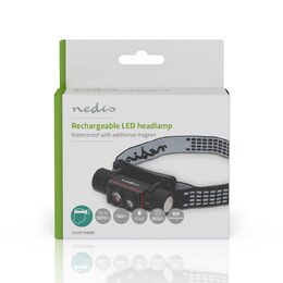 Nedis LHLR10WBK LED čelovka, 1000 lm, dosvit až 120 m, dobíjecí, USB-C