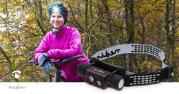 Nedis LHLR10WBK LED čelovka, 1000 lm, dosvit až 120 m, dobíjecí, USB-C