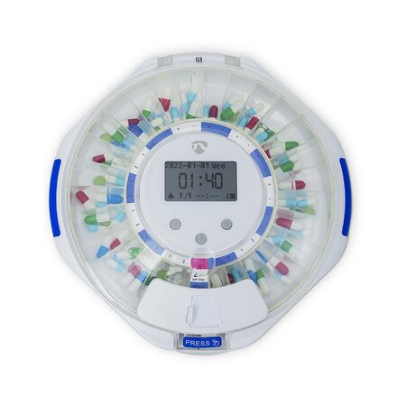 Nedis Dávkovač Pilulek SmartLife | Wi-Fi | 28 Přihrádky | Počet časů poplachu: 9