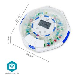 Nedis Dávkovač Pilulek SmartLife | Wi-Fi | 28 Přihrádky | Počet časů poplachu: 9