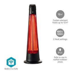 SmartLife Ohřívač terasy | Wi-Fi | 1200 W | 2 Nastavení Teploty | Rotace | Ochra