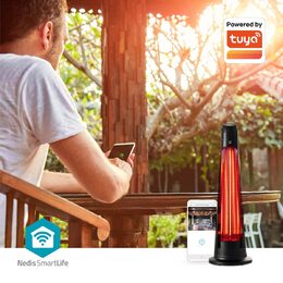 SmartLife Ohřívač terasy | Wi-Fi | 1200 W | 2 Nastavení Teploty | Rotace | Ochra