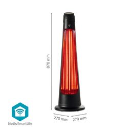 SmartLife Ohřívač terasy | Wi-Fi | 1200 W | 2 Nastavení Teploty | Rotace | Ochra