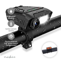 Nedis CCAM100BK akční kamera na kolo, Full HD, světlomet, klakson, dálkové ovlád