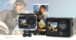 Nedis ACAM31BK Full HD sportovní kamera s předním displejem, Wi-Fi, vodotěsná