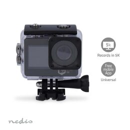 Nedis ACAM71BK akční kamera Ultra HD 5K při 30 fps, 16 Mpixel, vodotěsná 30 m, W