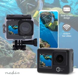 Nedis ACAM71BK akční kamera Ultra HD 5K při 30 fps, 16 Mpixel, vodotěsná 30 m, W