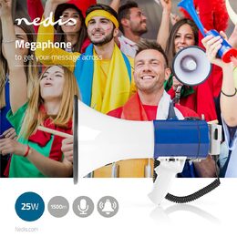 Nedis MEPH200WT megafon 25 W s odnímatelným mikrofonem