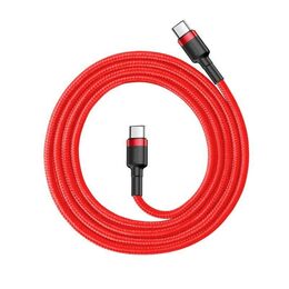 Datový kabel Baseus Cafule USB-C/USB-C 1m PD2.0 60W červený