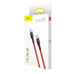 Datový kabel Baseus Cafule USB-C/USB-C 1m PD2.0 60W červený