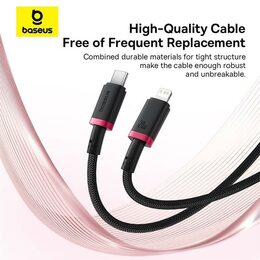 Rychlonabíjecí kabel Baseus Dura USB/Lightning 1m 20W černo šedý