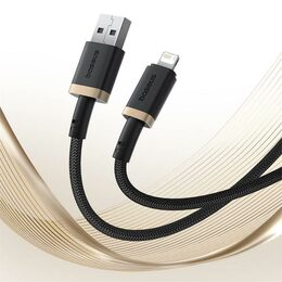Rychlonabíjecí kabel Baseus Dura USB/Lightning 2m 2.4A černo zlatý