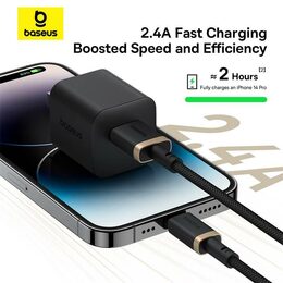 Rychlonabíjecí kabel Baseus Dura USB/Lightning 2m 2.4A černo zlatý