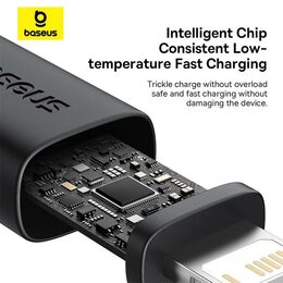 Rychlonabíjecí kabel Baseus Dura USB/Lightning 2m 2.4A černo zlatý