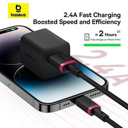 Rychlonabíjecí kabel Baseus Dura USB/Lightning 2m 2.4A červeno černý