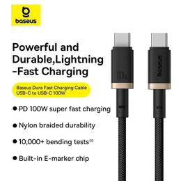 Rychlonabíjecí kabel Baseus Dura USB-C/USB-C 1m 100W černo zlatý