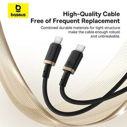 Rychlonabíjecí kabel Baseus Dura USB-C/USB-C 1m 100W černo zlatý