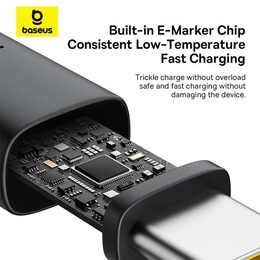 Rychlonabíjecí kabel Baseus Dura USB-C/USB-C 1m 100W černo zlatý