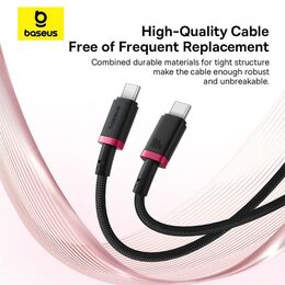 Rychlonabíjecí kabel Baseus Dura USB-C/USB-C 1m 100W červeno černý
