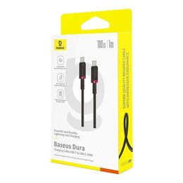 Rychlonabíjecí kabel Baseus Dura USB-C/USB-C 1m 100W červeno černý