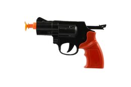 Teddies Pistole policejní 15cm plast s odznakem + přísavky 2ks na kartě