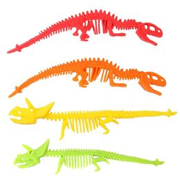 Náramek dinosaurus natahovací mačkací silikon 22cm 4 barvy 24ks v boxu