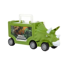 Dinosaurus kamion plast 16x7cm s doplňky 2 druhy v krabičce