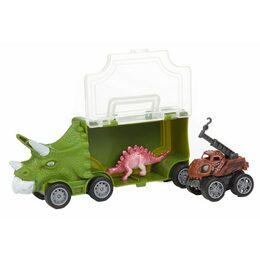 Dinosaurus kamion plast 16x7cm s doplňky 2 druhy v krabičce