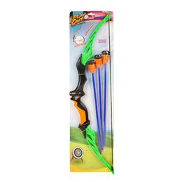Luk 66cm + 3 šípy plast 2 barvy na kartě 18x68x3cm