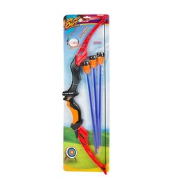 Luk 66cm + 3 šípy plast 2 barvy na kartě 18x68x3cm