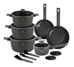 BERLINGERHAUS Sada nádobí s titanovým povrchem 15 ks Antracit Collection BH-8141