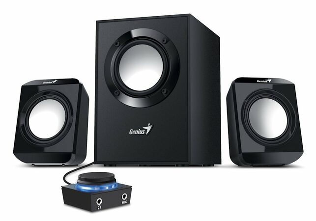 Genius SW-2.1 300 Ver. II , Reproduktory, 2.1, 10W, ovládací modul, 2× 3,5mm jack, černé