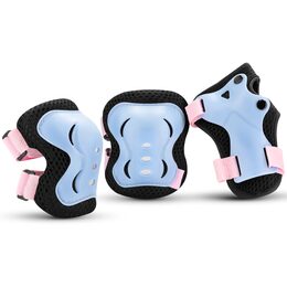 Spokey SHIELD 3dílná sada dětských chráničů, modro-růžové, vel. S