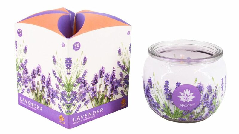 AROME svíčka vosková ve skle 90g Lavender 0326