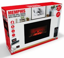 ALPINA Elektrický krb nástěnný Memphis LED 80cm 1800W ED-253680