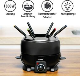 ALPINA Elektrické fondue + 6 vidliček 2,3 l černá ED-227088