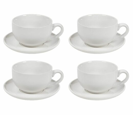 HIT Sada hrnků na cappuccino s podšálky 8 ks 250 ml HT-24302605