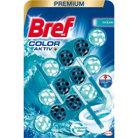 Bref Color Aktiv tuhý WC blok Ocean 3 x 50 g