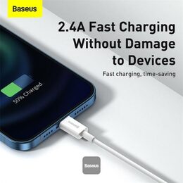 Datový kabel Baseus Superior Series USB/Lightning 1m (2.4 A) bílá